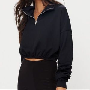 Quarter zip front sweater